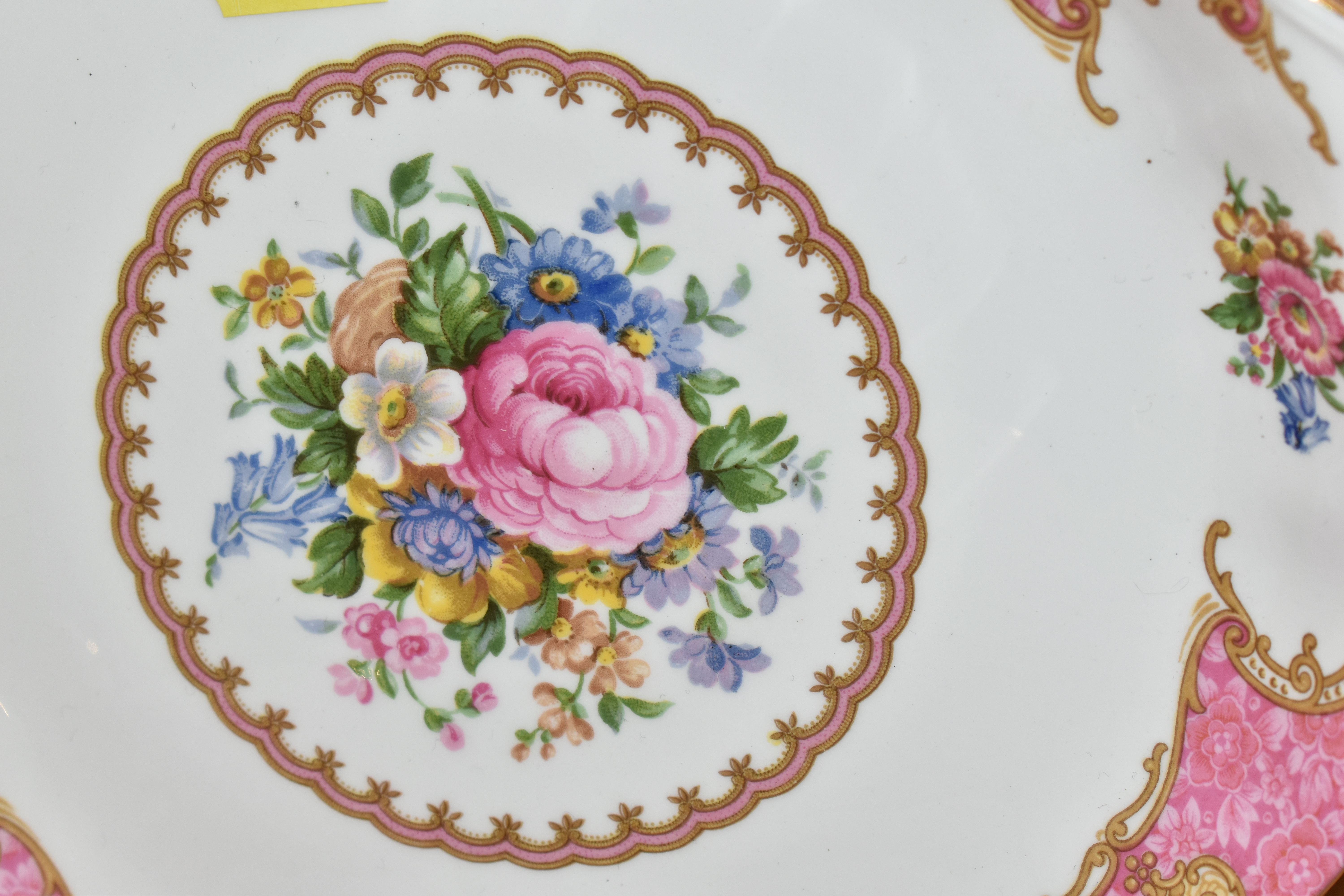 A THIRTY FOUR PIECE ROYAL ALBERT 'LADY CARLYLE' TEA SET, comprising two cake plates, a cream jug, - Image 7 of 7