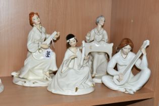 FOUR ROYAL DOULTON 'THE ENCHANTMENT COLLECTION' FIGURINES, comprising Sonata HN2438, Serenade