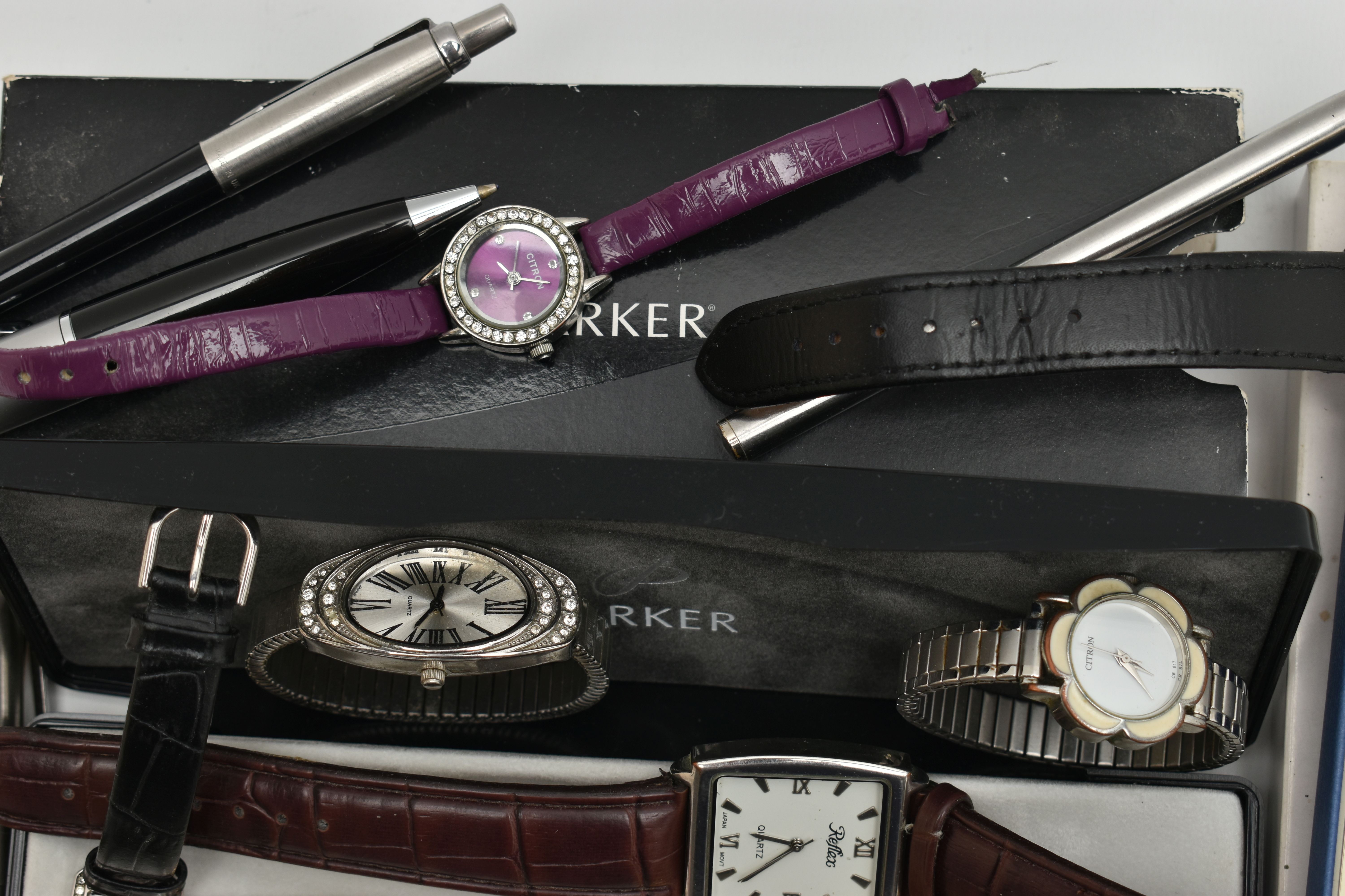 AN ASSORTMENT OF PENS AND WATCHES, to include a selection of ball point pens, names to include - Image 5 of 5