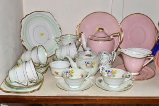 THREE TEA SETS BY NORITAKE, ROYAL DOULTON AND BELL CHINA, the Noritake being a tea for two set