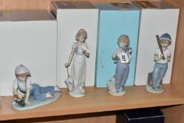 FOUR BOXED LLADRO COLLECTORS SOCIETY FIGURES, comprising no. 7609 'My Buddy', modelled by Antonio