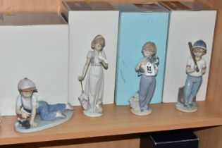 FOUR BOXED LLADRO COLLECTORS SOCIETY FIGURES, comprising no. 7609 'My Buddy', modelled by Antonio