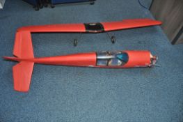 A MAJORITY BUILT MODEL PLANE with Jen ZT-50A engine fitted, body stickered OP-JMLBZ24 (no