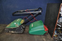 A QUALCAST CONCORDE 32 ELECTRIC CYLINDER LAWN MOWER with grass box (PAT pass and working)