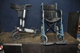 A DAYS MOBILITY FOLDING WHEELCHAIR with two footrests and a Z-Tec Mobility Travelater (2)