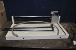 A LARGE MASTERGRAVE ELECTRIC GUILLOTINE for metal and plastic sheets, width 89cm depth 46cm, with