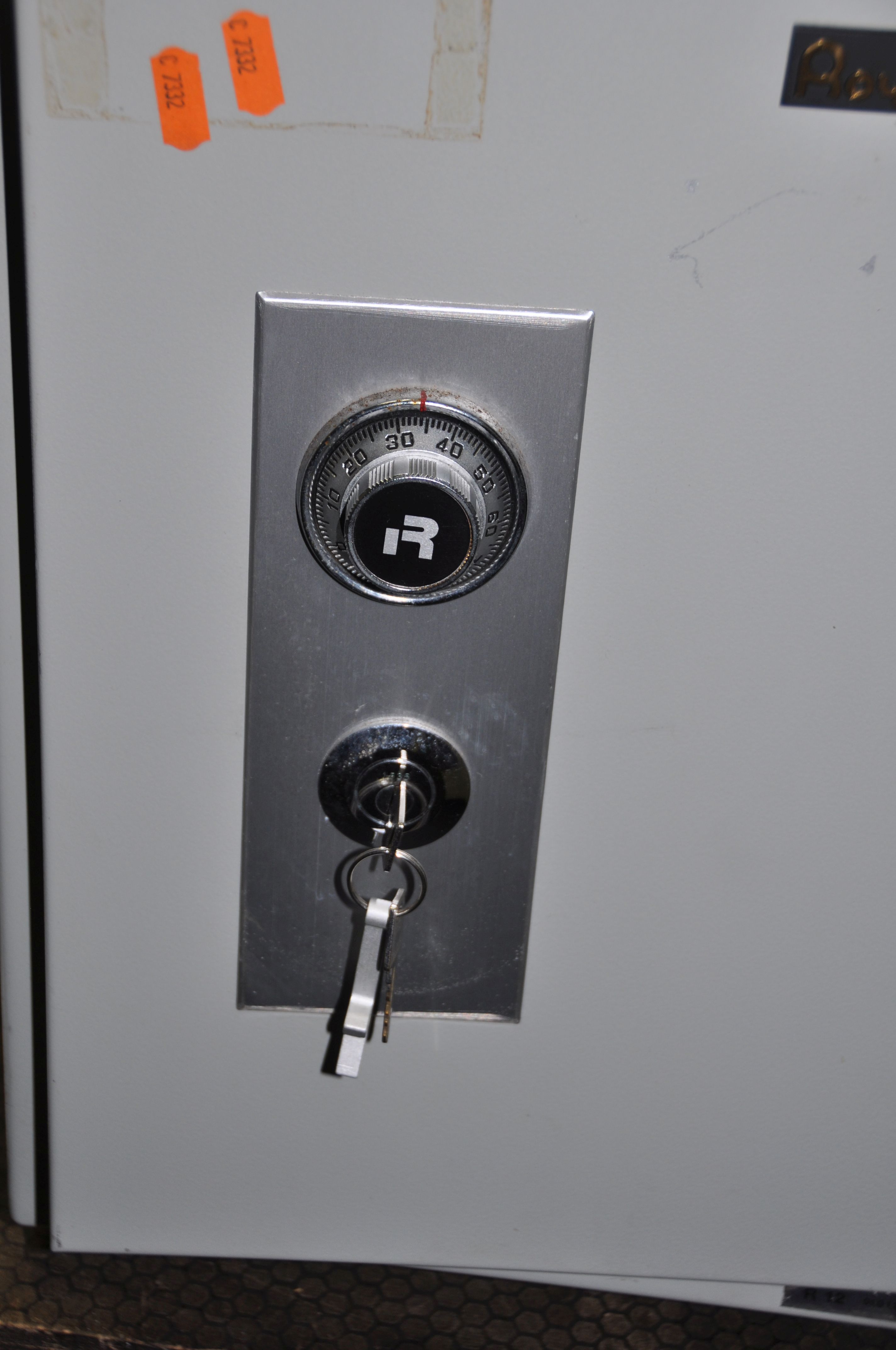 A 'ROYAL SAFE' MANUAL SAFE with key and code width 34cm depth 42cm ...