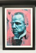 ZINSKY (BRITISH CONTEMPORARY) 'THE GODFATHER', a portrait of Marlon Brando as his film character Don