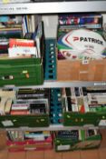 SIX BOXES OF BOOKS, over eighty miscellaneous books including one box of sporting subjects, two