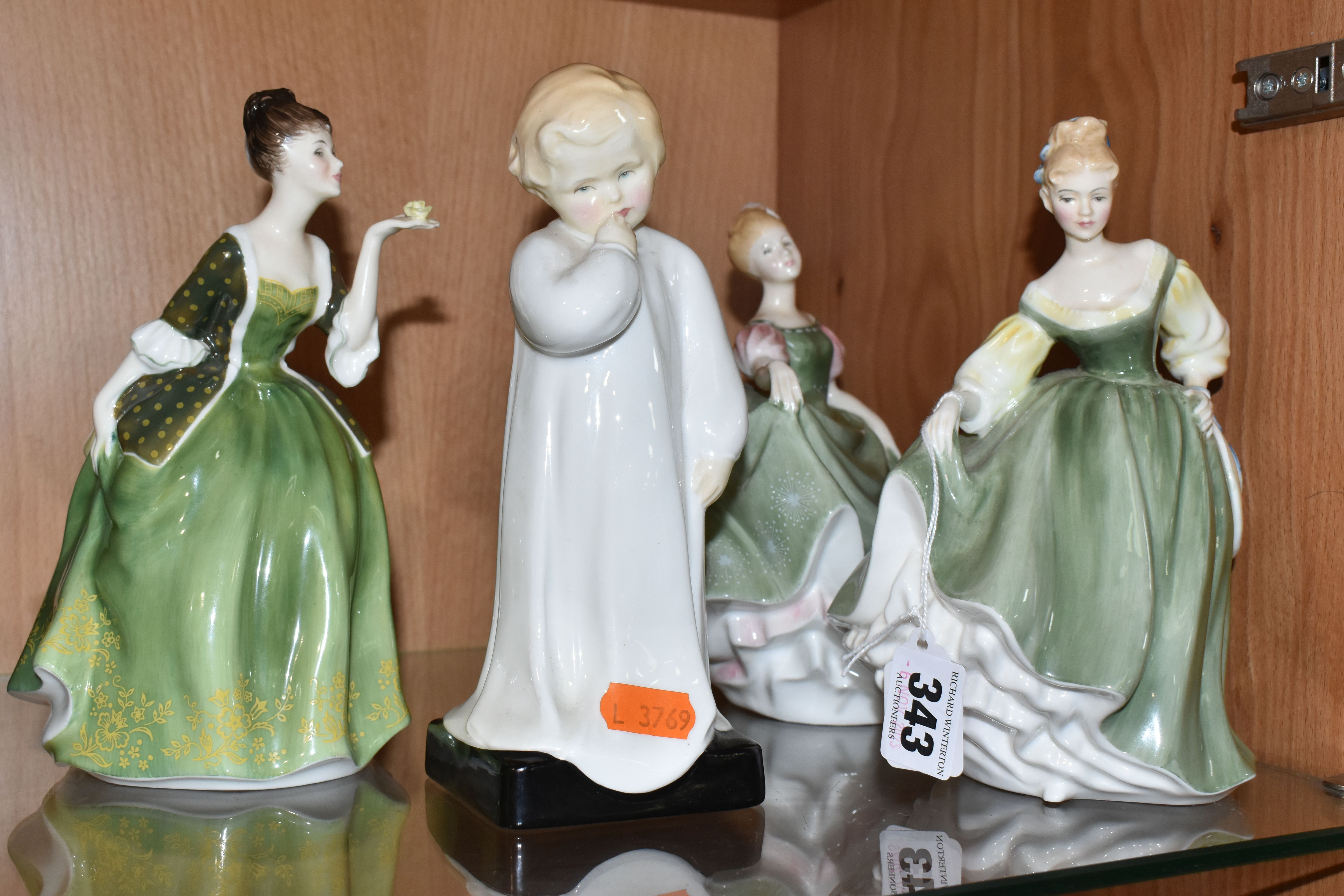 THREE ROYAL DOULTON LADIES, comprising Fair Lady HN2193, Michelle HN2234, Fleur HN2368, together