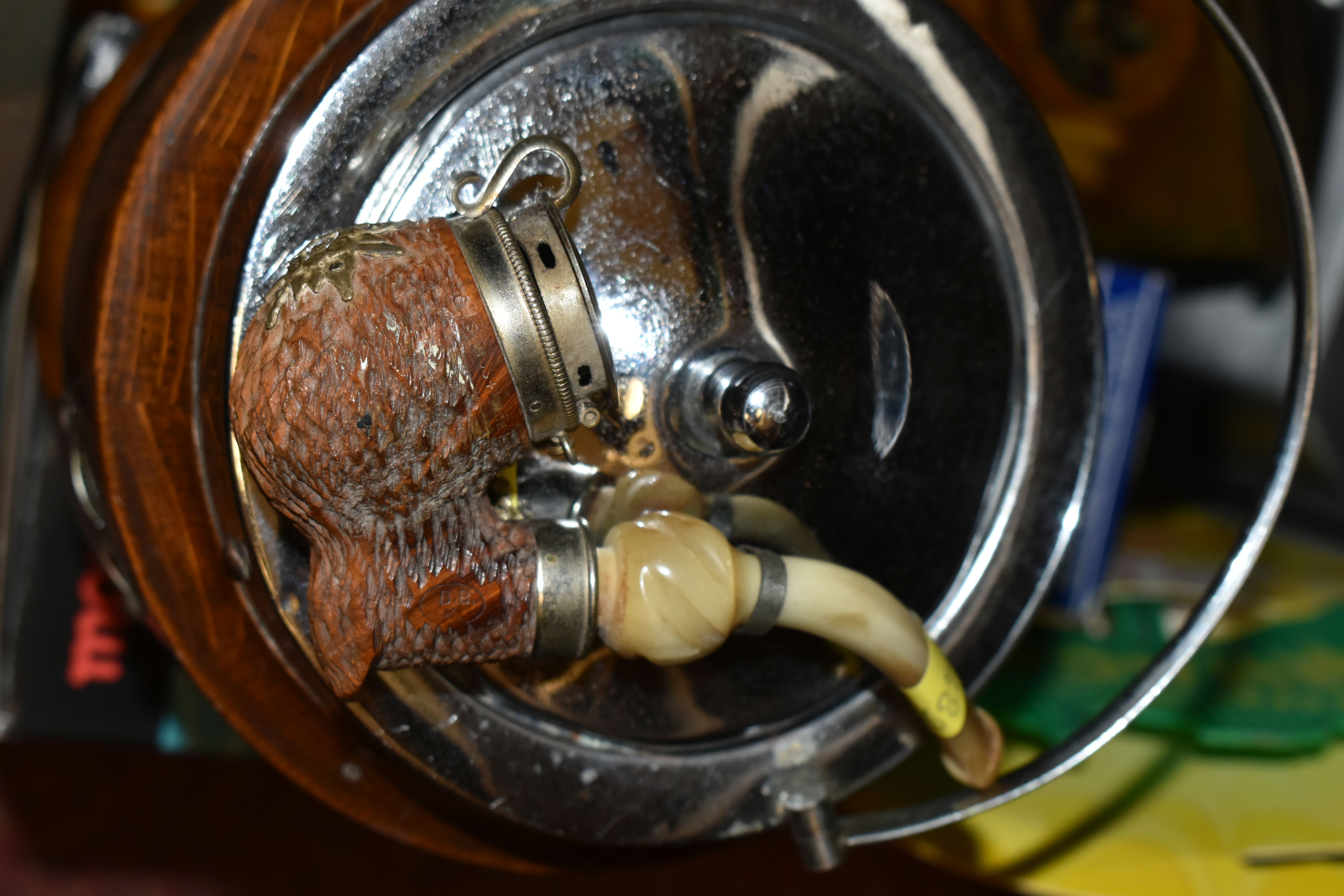 FOUR BOXES OF MISCELLANEOUS SUNDRIES, to include a hand painted three handled 'Barge Ware' jug/ - Image 8 of 8