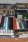 FIVE BOXES OF BOOKS, approximately one hundred and thirty titles on the subjects of biography, and