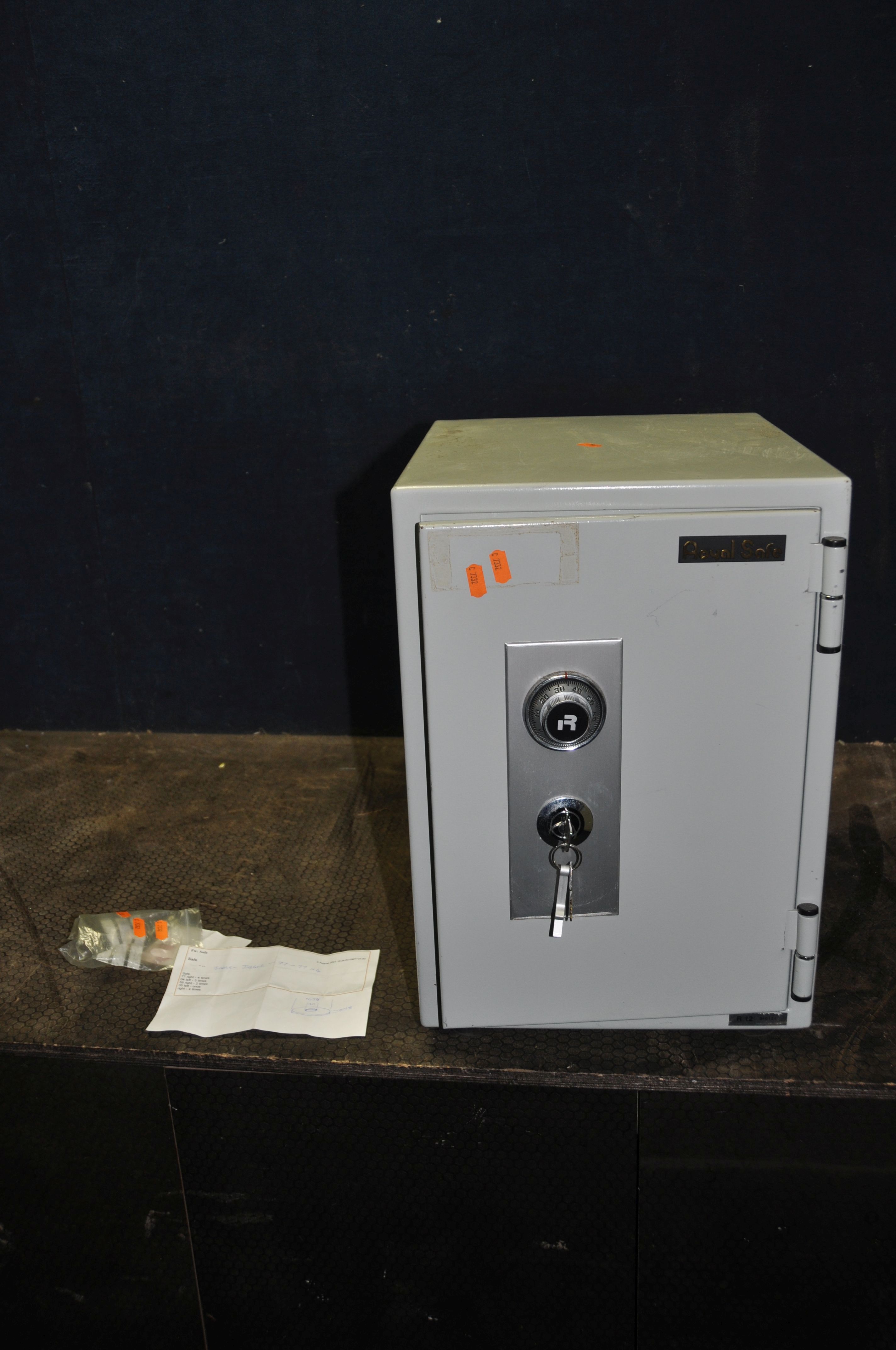 A 'ROYAL SAFE' MANUAL SAFE with key and code width 34cm depth 42cm ...
