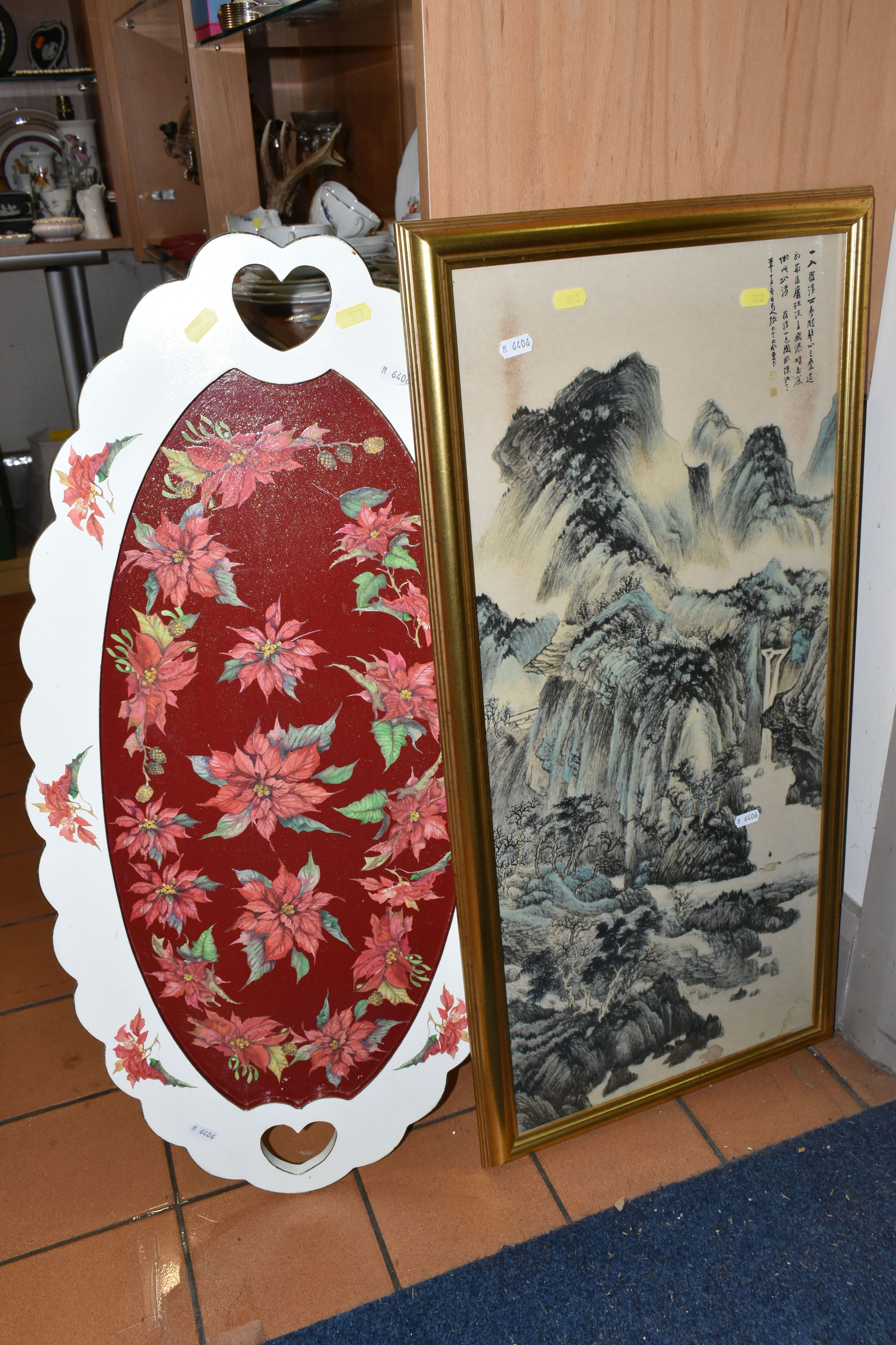 TWO BOXES OF LIMOGES TEAWARE AND TWO FRAMED HAND PAINTED PAPER FANS, to include two framed and - Image 7 of 7