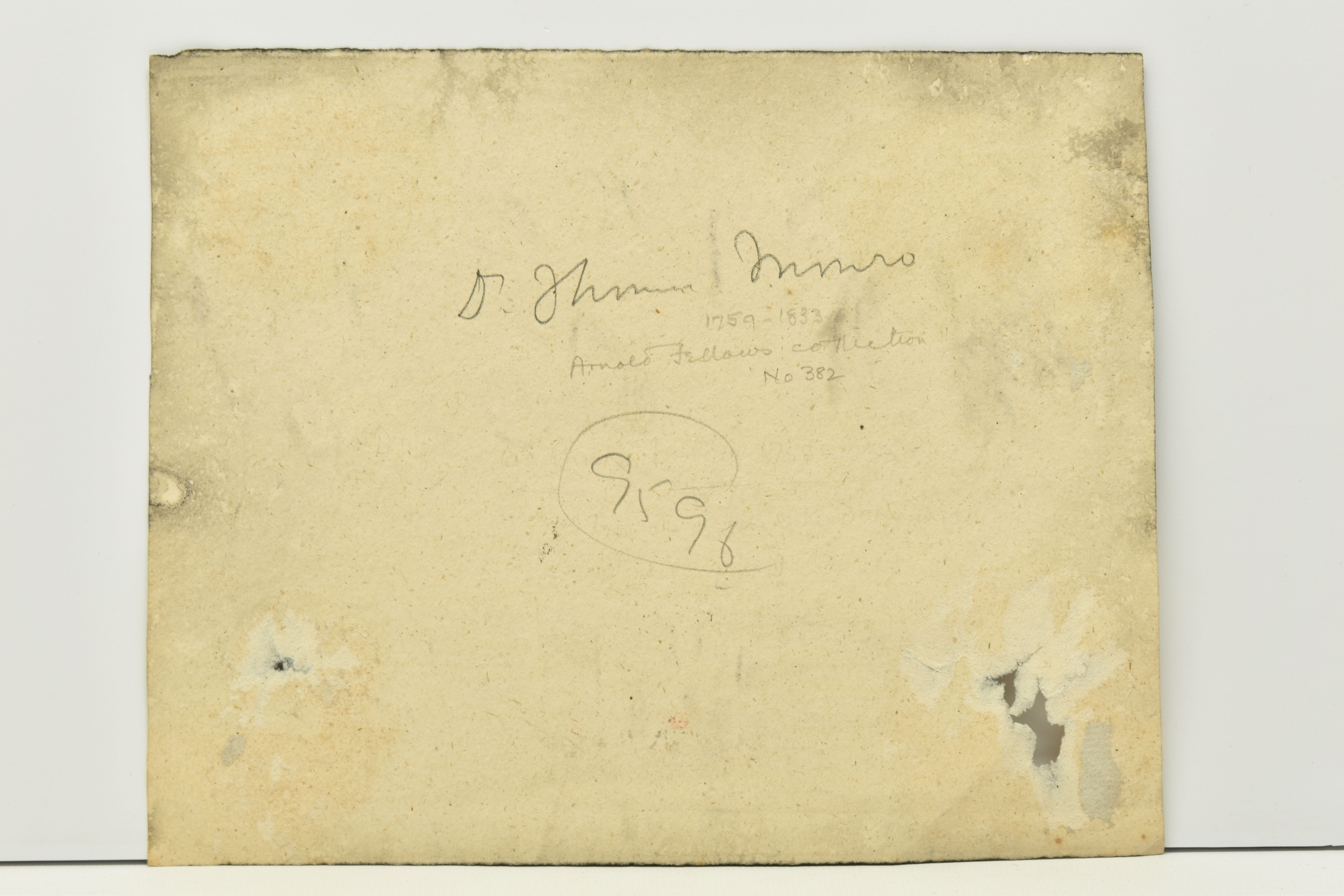 CIRCLE OF Dr THOMAS MONROE (1758-1833) THREE UNSIGNED SKETCHES, the first depicts a man with a dog - Image 4 of 11