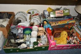 FIVE BOXES AND LOOSE SUNDRY ITEMS ETC, to include boxed Island Porcelain seal pup and arctic tern,