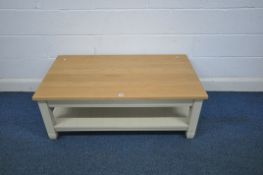 A NEPTUNE CHICHESTER PARTIALLY PAINTED COFFEE TABLE, length 120cm x depth 66cm x height 46cm (