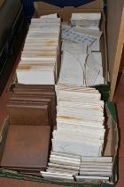 TWO BOXES OF TILES, mainly modern/late twentieth century white tiles in different sizes, some