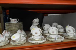 A LARGE QUANTITY OF MINTON 'MARLOW' PATTERN DINNERWARE, comprising sixteen twin handled soup dishes,