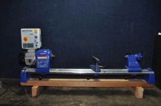 A RECORD CL3 36X30 WOODWORKING LATHE with Variable speed controller, total length 147cm (PAT pass