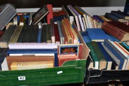 FOUR BOXES OF BOOKS, approximately eighty books, assorted subjects include four volumes of G.
