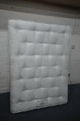 A TOPAZ ORTHOPAEDIC COLLECTION 4FT6 DIVAN BED AND MATTRESS (condition report: base missing castors/