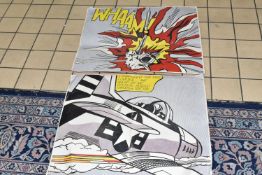 AFTER ROY LICHTENSTEIN (1923-1997) 'WHAM!', a two panel print on card published by the Tate