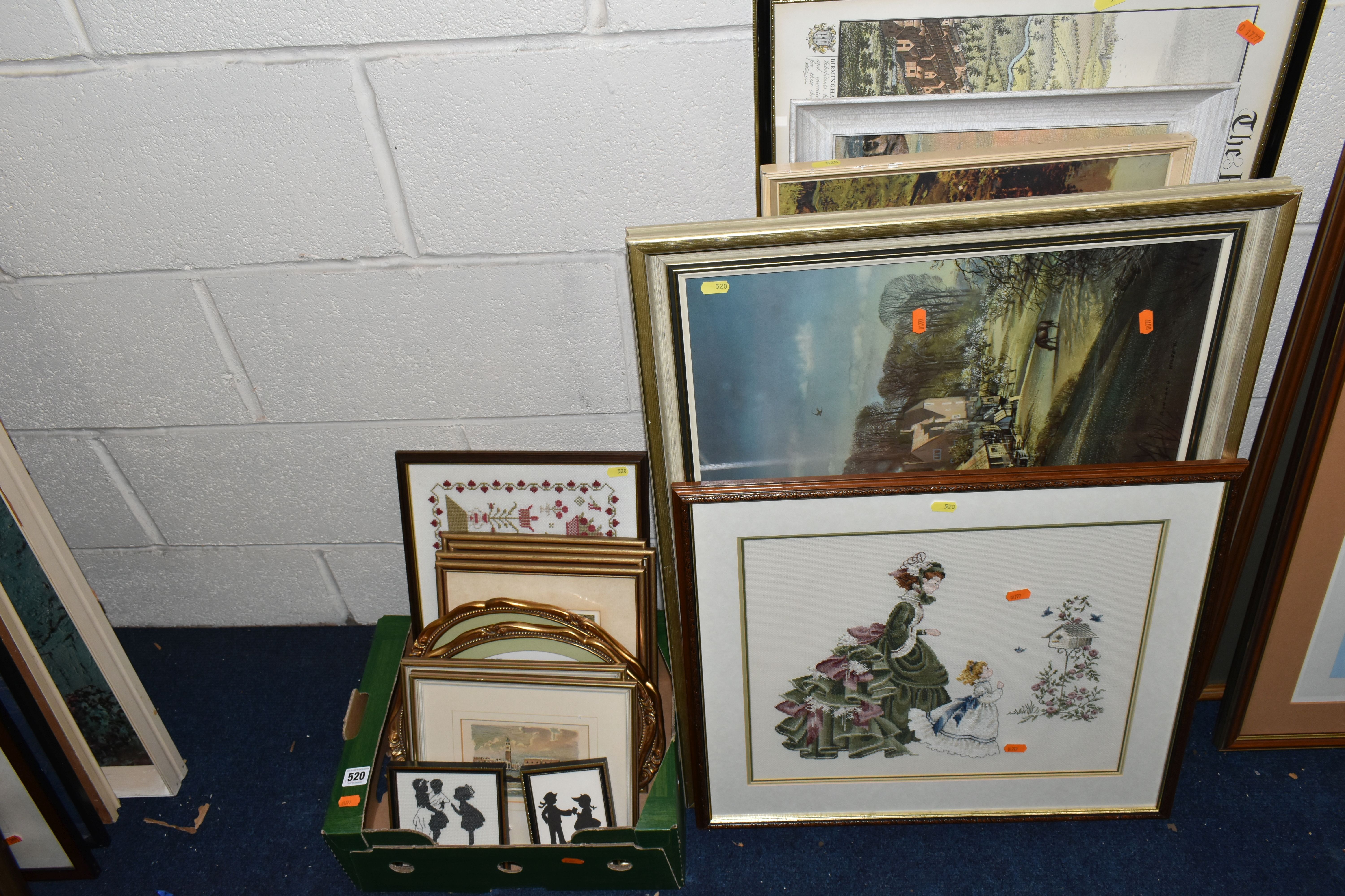 A QUANTITY OF ASSORTED PICTURES AND PRINTS ETC, to include a Rowland Hilder print, reproduction