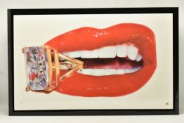 RORY HANCOCK (BRITISH 1987) 'ROCK CANDY', a signed limited edition print on canvas of a diamond ring