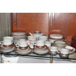 A FIFTY FIVE PIECE PURBECK POTTERY 'PORTLAND' VINTAGE STONEWARE DINNER SERVICE, comprising a tureen,