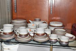 A FIFTY FIVE PIECE PURBECK POTTERY 'PORTLAND' VINTAGE STONEWARE DINNER SERVICE, comprising a tureen,
