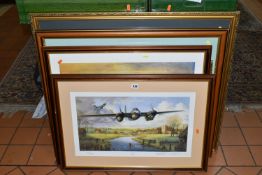 FIVE RAF AVIATION THEMED PRINTS, comprising Bill Perring 'MOSQUITO', depicting a pair of Mosquitos