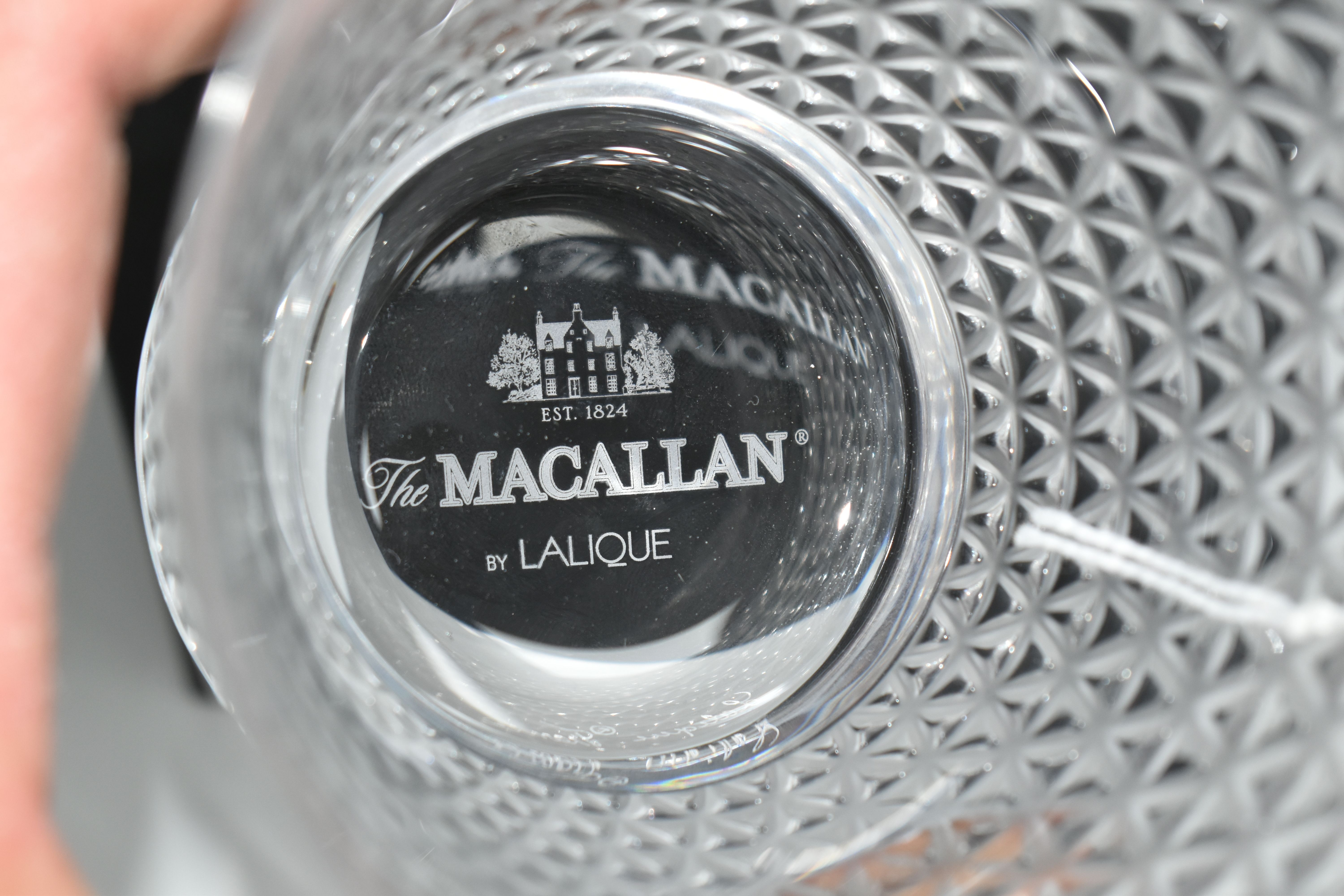 A BOXED LALIQUE 'THE MACALLAN' TUMBLER, having a textured design, signed 'Lalique France', the - Image 4 of 4