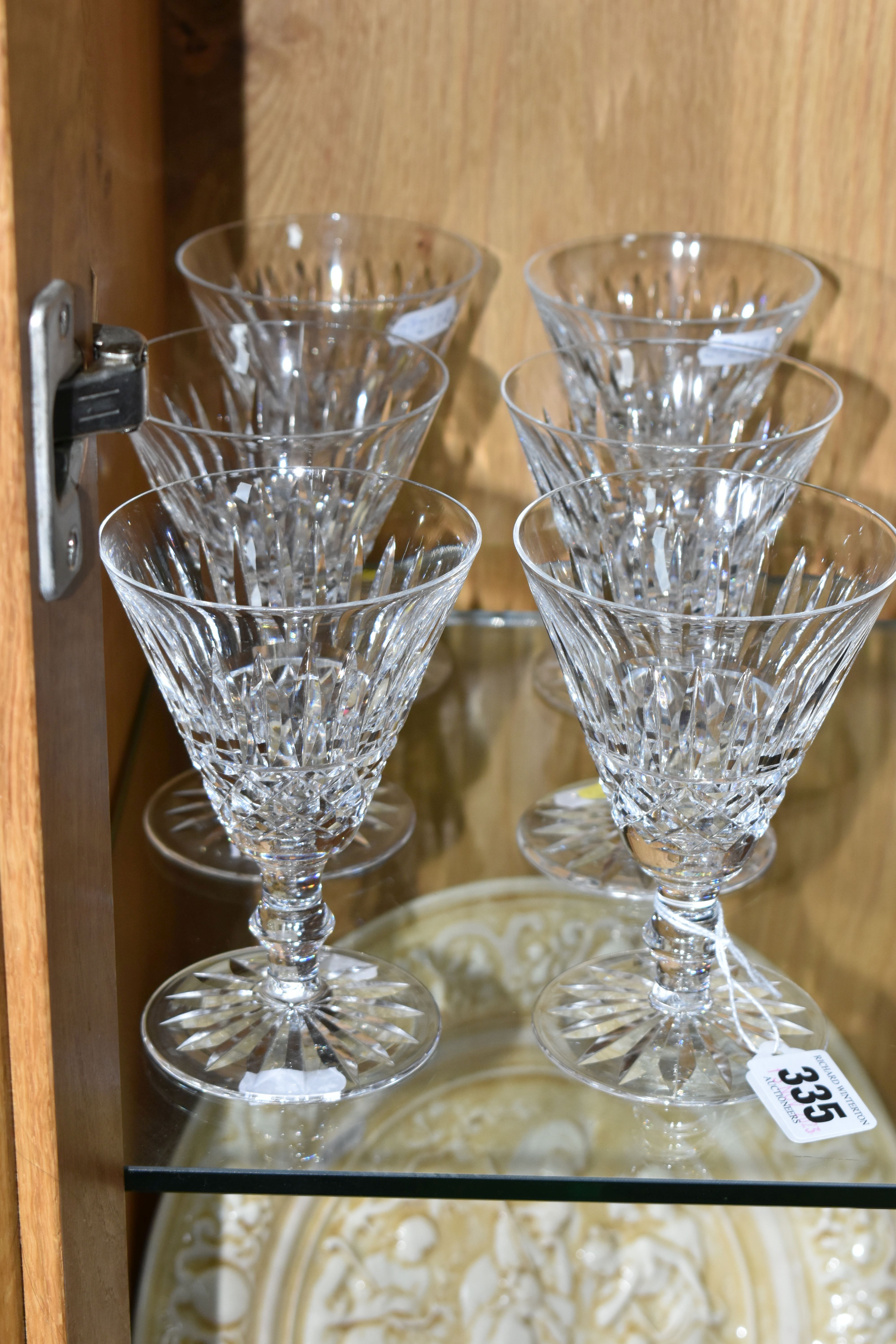 EIGHT WATERFORD CRYSTAL CORDIAL GLASSES, in Maeve pattern, etched mark to bases (8) (Condition - Image 2 of 3
