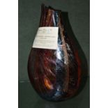 AMEDEO ROSSETTO (b.1951) A SIGNED MURANO VASE FOR EUGENIO FERRO & CO, of flattened bulbous form with