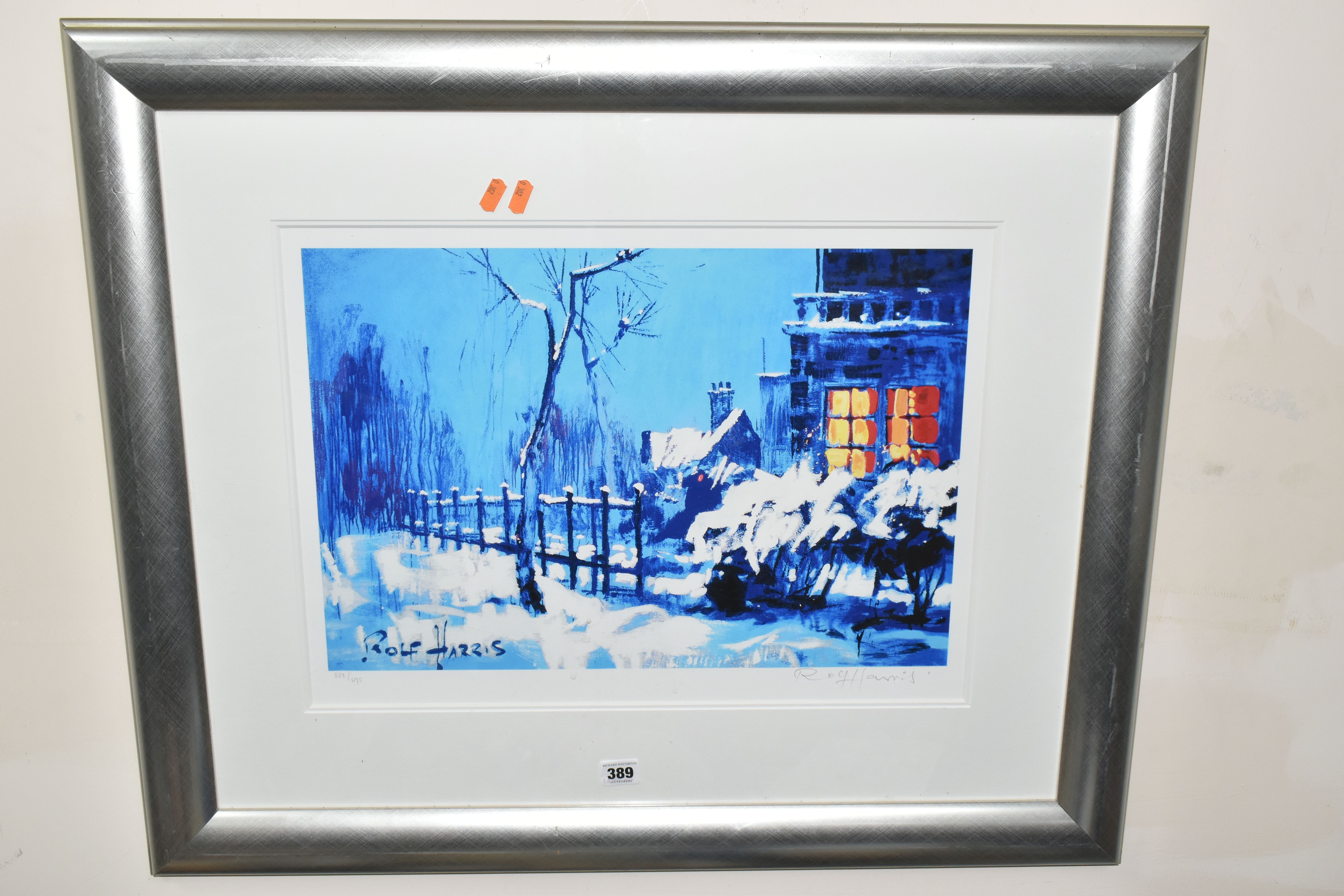 ROLF HARRIS (1930-2023) 'CHRISTMAS EVE IN THE SNOW', a signed limited edition print on paper,