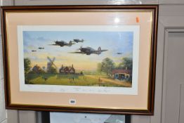 FIVE RAF AVIATION THEMED PRINTS, comprising Bill Perring 'Counting them in' signed by the artist and