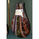 AMEDEO ROSSETTO (b.1951) A SIGNED MURANO VASE FOR EUGENIO FERRO & CO, of flattened bulbous form with