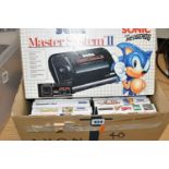 SEGA MASTER SYSTEM II SONIC THE HEDGEHOG VERSION AND GAMES, includes Sonic The Hedgehog (inside