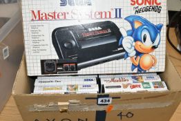 SEGA MASTER SYSTEM II SONIC THE HEDGEHOG VERSION AND GAMES, includes Sonic The Hedgehog (inside