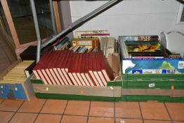 FOUR BOXES OF BOOKS AND EPHEMERA, approximately eighty titles, to include cookery, encyclopaedia,