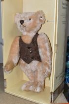 A BOXED STEIFF BEAR - British Collector's Replica, blond 43, with growler and waistcoat, issued in a