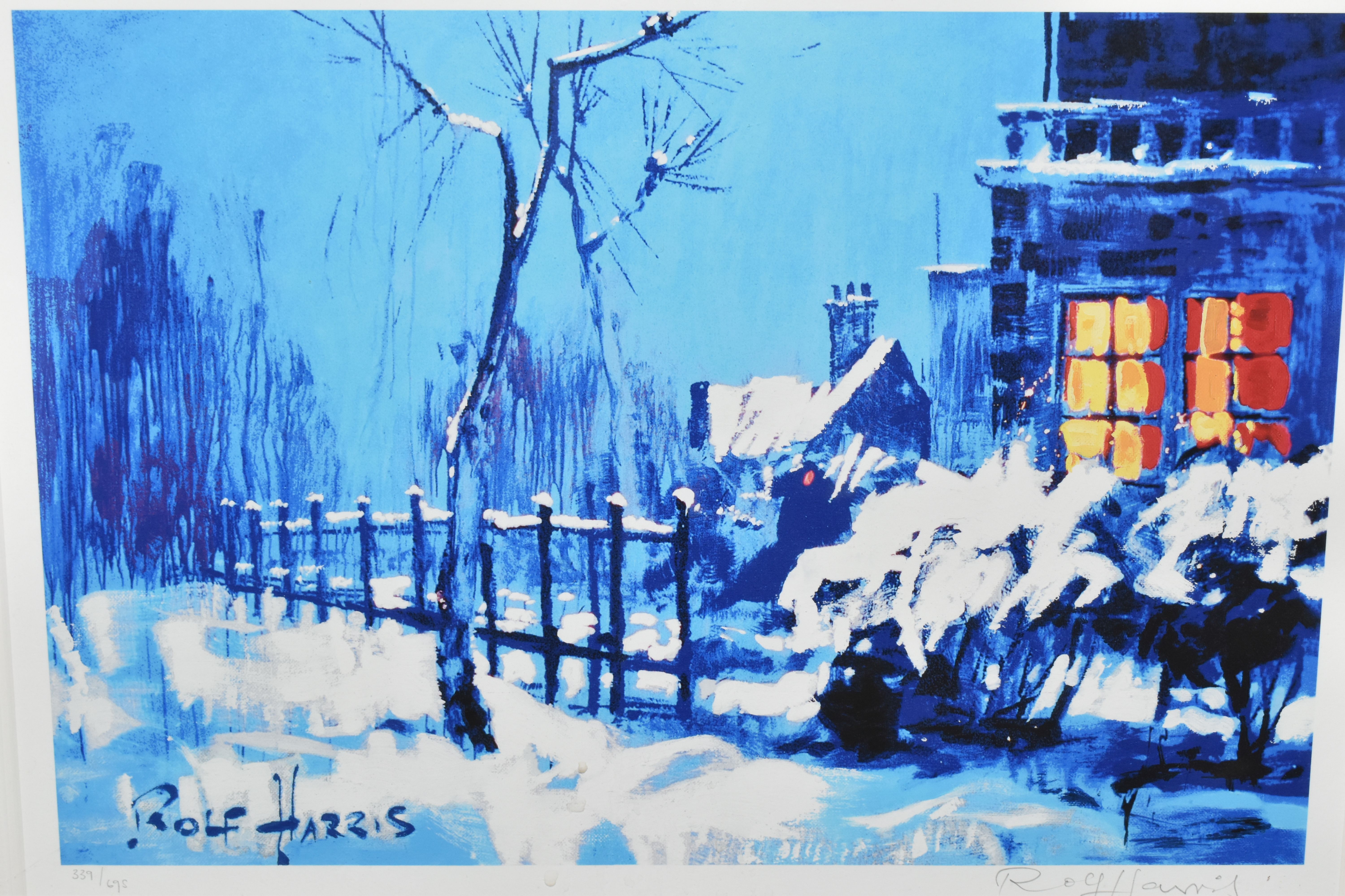 ROLF HARRIS (1930-2023) 'CHRISTMAS EVE IN THE SNOW', a signed limited edition print on paper, - Image 2 of 4