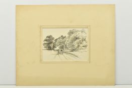 CIRCLE OF EDMUND MORISON WIMPERIS (1835-1900) LANDSCAPE WITH CART, unsigned pencil on paper,