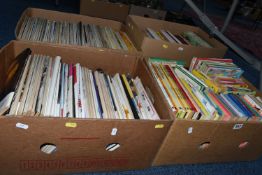 FOUR BOXES OF BOOKS, MAGAZINES AND ANNUALS, including Amateur Photographer magazines, Lenny The Lion