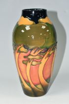 A MOORCROFT POTTERY 'SHEPHERDS DELIGHT' VASE, designed by Emma Bossons, the shouldered vase