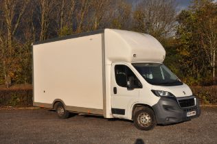 A 2014 PEUGEOT BOXER 335 PROFESSIONAL MAXI MOVER 4.7 METER LOW FLOOR LUTON VAN, REGISTRATION NO: