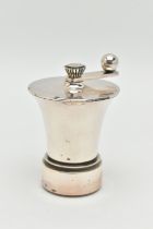 HARALD NIELSEN FOR GEORG JENSEN (1866-1935) A DANISH STERLING SILVER PEPPER GRINDER, of pyramid /