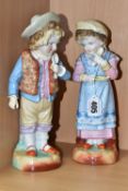 TWO CONTINENTAL PORCELAIN FIGURES OF CHILDREN, probably late nineteenth century German figures of