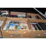 SIX BOXES OF BOOKS containing approximately 140 Historical titles in hardback and paperback formats,